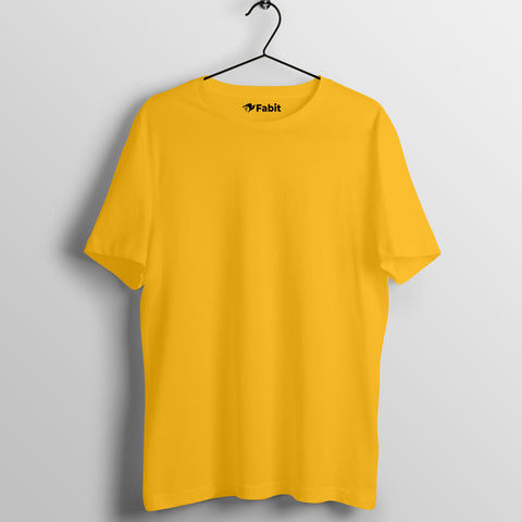 Plain pure cotton T Shirt for men and women - Golden Yellow