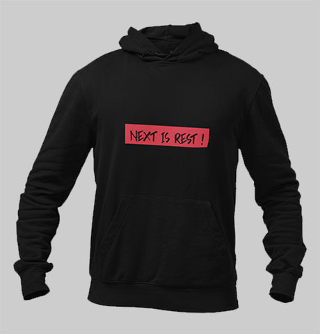 Next is rest black hoodie for men and women