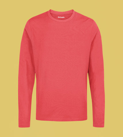 Plain Red - Cotton full sleeve TShirt for men and women