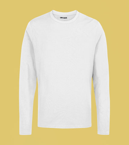 Plain White - Cotton full sleeve TShirt for men and women