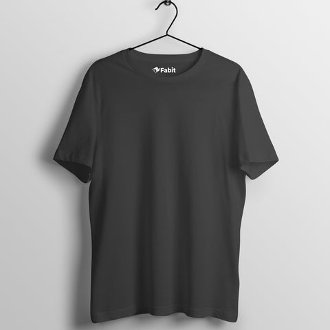 Plain pure cotton T Shirt for men and women -  Black