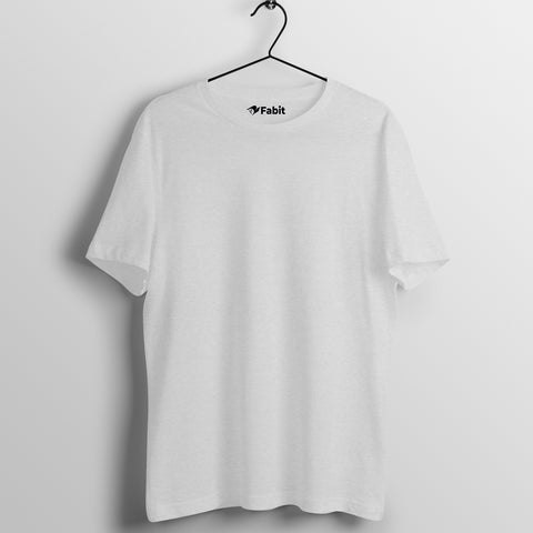Plain pure cotton T Shirt for men and women - Grey Melange