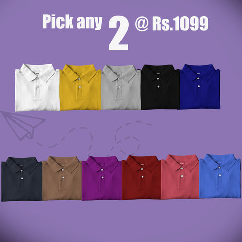 Polo T Shirt combo (Pack of 2)