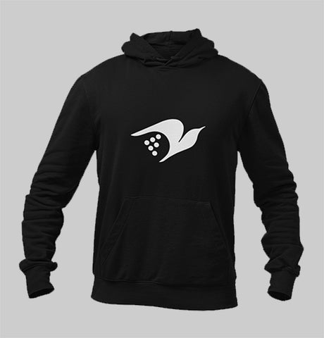 fabit bird black hoodie with pocket for men and women